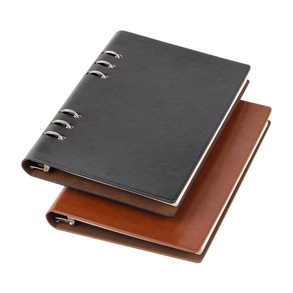 Imagem de Notebook Wokex Simple Business A5 de imitação de couro preto