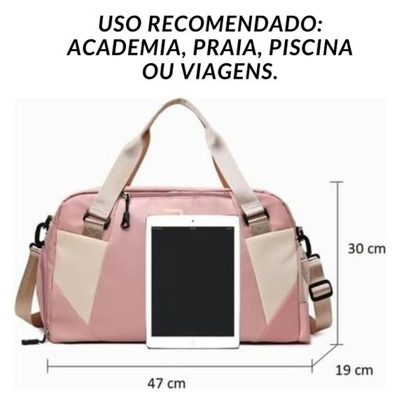 Imagem de Nova Bolsa De Viagem Feminina Bolsa Grande Saco De Esportes Ombro Yoga Saco Fitness