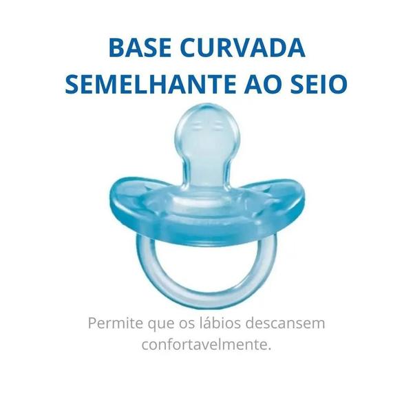 Imagem de Nova Chupeta Soft Silicone TAM2 06-16M Azul - Chicco