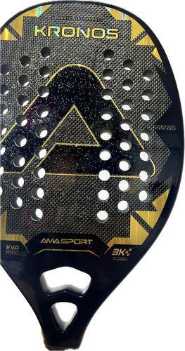 Imagem de Nova Raquete Beach Tennis Amasport Kronos Gold Titanium 2024