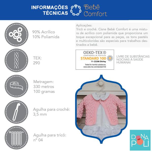 Imagem de Novelo Lã Bebê Comfort Cisne 100g 330m Tex 290 Super Macia