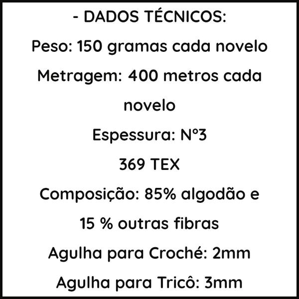 Imagem de Novelo Passione Fio N3 Euroroma Linha com 400 Metros para Crochê, Tricô, Talagarça e Artesanato