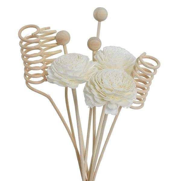 Imagem de NOVO 6PCS/8PCS/9PCS Flor Artificial Rattan Reed Fragrância Aroma Difusor Recarga Vara DIY Floral