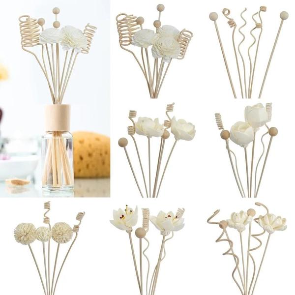 Imagem de NOVO 6PCS/8PCS/9PCS Flor Artificial Rattan Reed Fragrância Aroma Difusor Recarga Vara DIY Floral