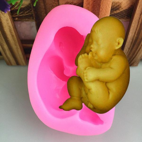 Novo baby styling aromático molde de gesso - DIY Baby Shape Cake Decoração Mold - 2pcs - HTTN Imagem de Novo baby styling aromático molde de gesso - DIY Baby Shape Cake Decoração Mold - 2pcs