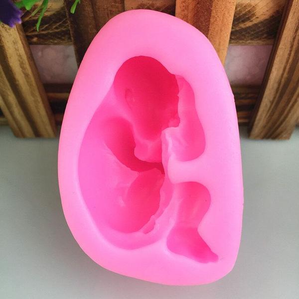 Novo baby styling aromático molde de gesso - DIY Baby Shape Cake Decoração Mold - 2pcs - HTTN Imagem de Novo baby styling aromático molde de gesso - DIY Baby Shape Cake Decoração Mold - 2pcs