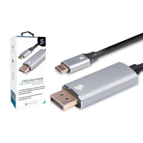 Imagem de Novo cabo adaptador usb-c p/displayport 4k 60hz hot swap