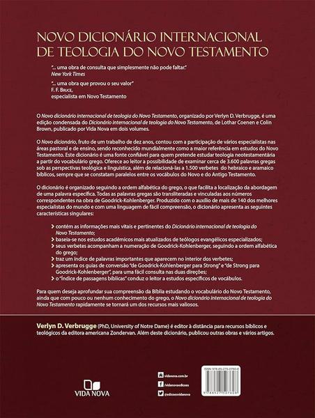 Imagem de Novo dicionario internacional de teologia do novo testamento - edicao condensada