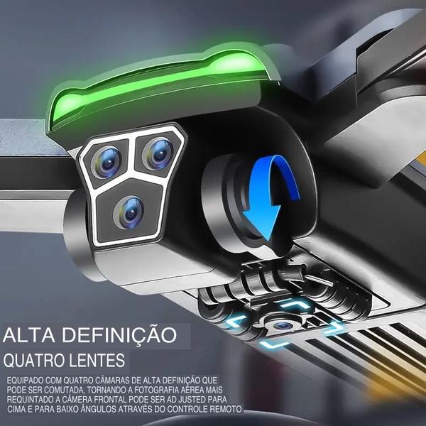 Imagem de Novo Drone S166 GPS Câmera Tripla 4K Retorno Automático Bateria 3000mAh Alcance 1.2Km