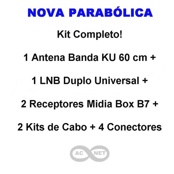 Imagem de Novo Modelo Antena Parabólica ku  com 2 Aparelhos B7 Century