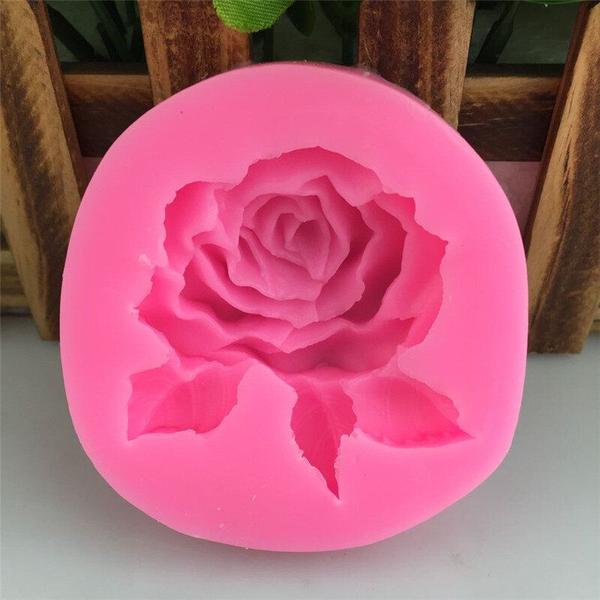 Imagem de Novo Molde de Gesso em forma de rosa - Bolo em forma de rosa decora o molde - 2pcs