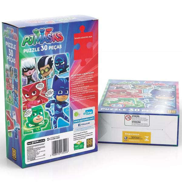 Imagem de Novo Quebra - Cabeça Grow 30 Peças Pj Masks 03520