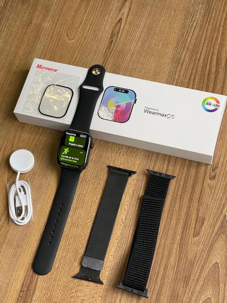 Imagem de Novo Relógio Smartwatch W99+ Amoled Chatgpt 45mm + 2 Pulseiras