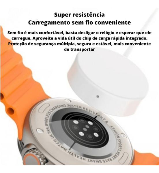 Imagem de Novo Smartwatch Relógio Inteligente Ultra Preto Redondo 9 Pro Multi Funções