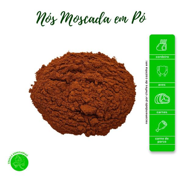 Imagem de Noz Moscada em Pó Gourmet Qualidade Superior Pote com Dosador Kit 3 70g 