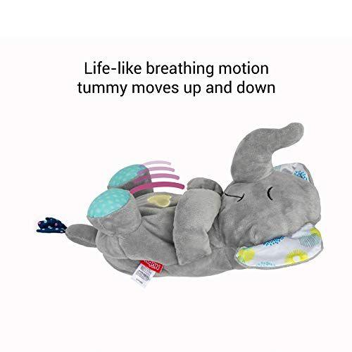 Imagem de Nuby Lifelike Animated Sleeping Elephant com 8 canções de ninar suaves e 4 ruídos brancos calmantes, 30 minutos sem parar