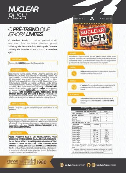 Imagem de Nuclear Rush - Pré Treino 2000mg Beta Alanina - Bodyaction