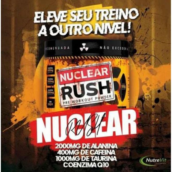 Imagem de Nuclear Rush - Pré Treino - Taurina, Cafeina, Beta Alanina - Bodyaction - 100g