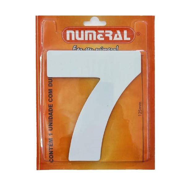 Imagem de Numero Residencial Branco Pequeno 12.5cm 7 - NUMERAL (030455)