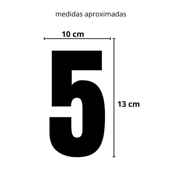 Imagem de Número Residencial Preto 125mm - Numeral