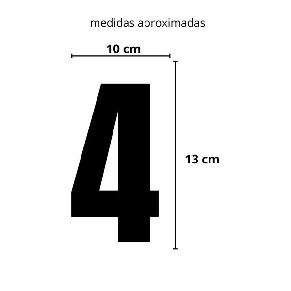 Número Residencial Preto 125mm - Numeral Imagem de Número Residencial Preto 125mm - Numeral