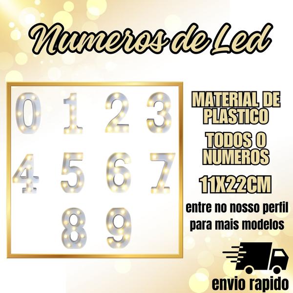 Imagem de Numeros Led Decoraçao Festa Eventos Comemoraçao Iluminaçao