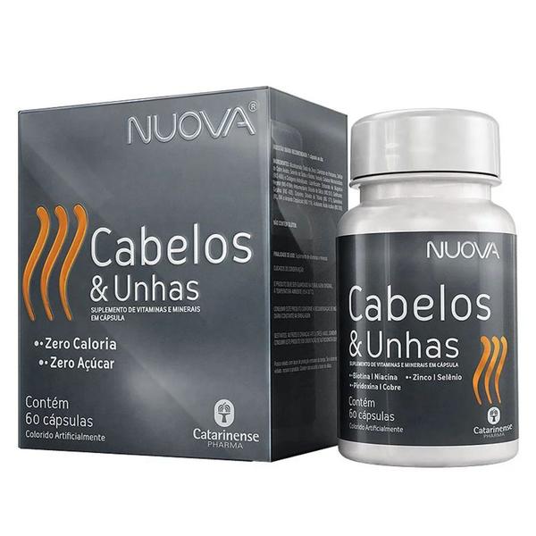 Imagem de Nuova Cabelos e Unhas Biotina Catarinense 60 cápsulas