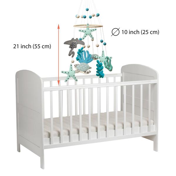 Imagem de Nursery Mobile Glaciart One Ocean com cordão suspenso de 10 x 76 cm