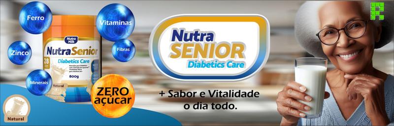 Imagem de Nutra Senior 50+ Diabetics Care 400g - Suplemento Alimentar ZERO AÇÚCAR