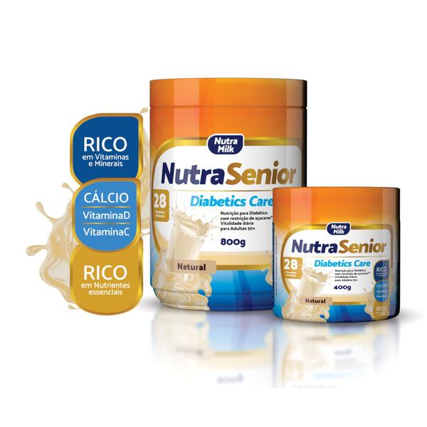 Nutra Senior Adulto 50+diabetics -28 Vitaminas/minerais 800g - NutraMilk Imagem de Nutra Senior Adulto 50+diabetics -28 Vitaminas/minerais 800g