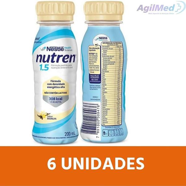 Imagem de Nutren 1.5 200ml Baunilha - Kit com 6 unidades