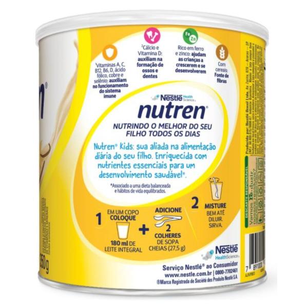 Imagem de Nutren kids 350g sabor baunilha infantil vitaminas nestlé original boa qualidade para crianças 