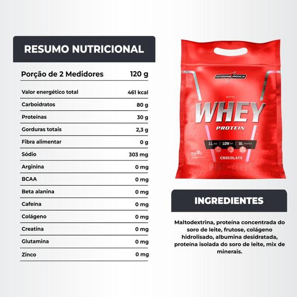 Imagem de Nutri Whey 907g Refil + Bcaa Top 120 Caps Integralmedica