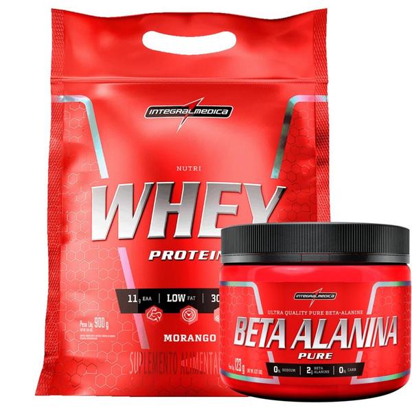 Imagem de Nutri Whey 907g Refil + Beta Alanina 123g Integralmedica