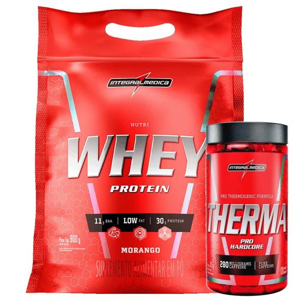 Nutri Whey 907g Refil + Therma Pro 120 Caps Integralmedica Imagem de Nutri Whey 907g Refil + Therma Pro 120 Caps Integralmedica