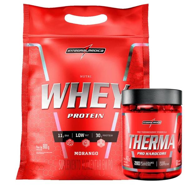 Imagem de Nutri Whey 907g Refil + Therma Pro 60 Caps Integralmedica