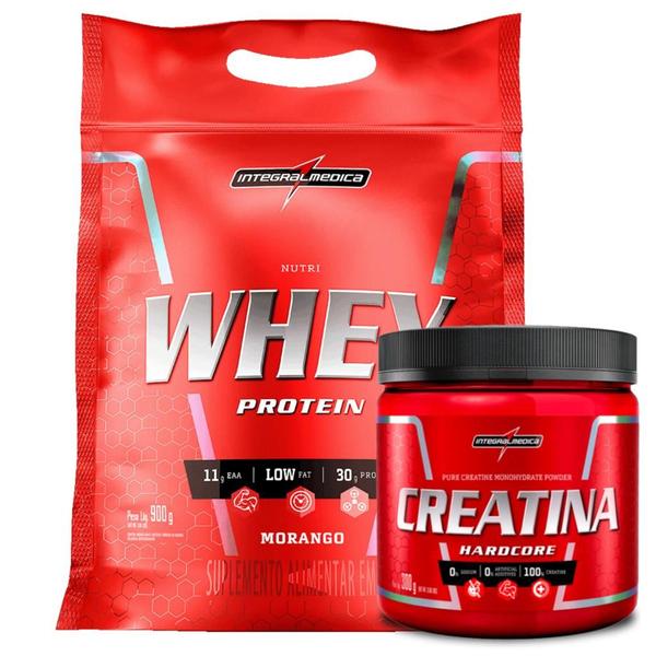 Nutri Whey Protein 907g Refil + Creatina 300g Integralmedica Imagem de Nutri Whey Protein 907g Refil + Creatina 300g Integralmedica