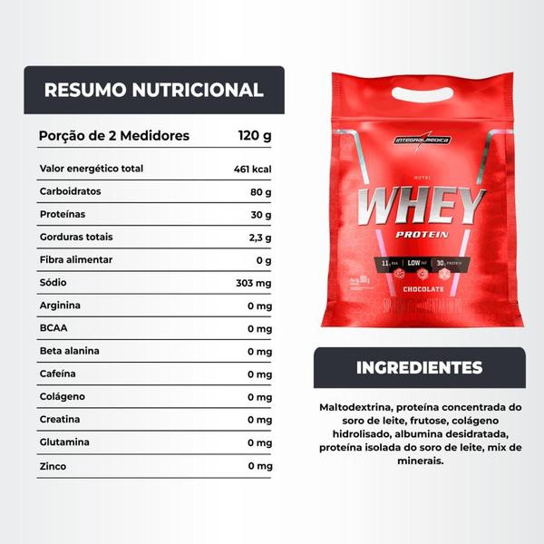Nutri Whey Protein 907g Refil + Creatina 300g Integralmedica Imagem de Nutri Whey Protein 907g Refil + Creatina 300g Integralmedica