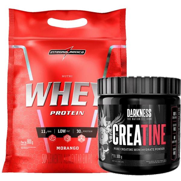 Nutri Whey Protein 907g Refil + Creatina 300g Integralmedica Imagem de Nutri Whey Protein 907g Refil + Creatina 300g Integralmedica