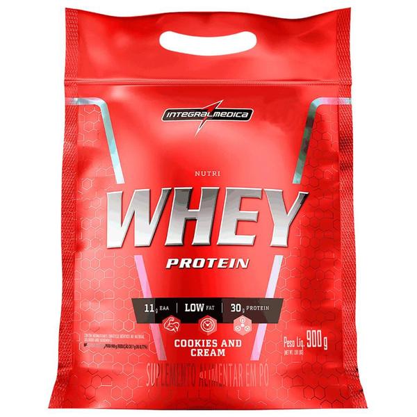 Imagem de Nutri whey Protein Para Ganho de Peso Cookie 900g Refil - Integralmedica