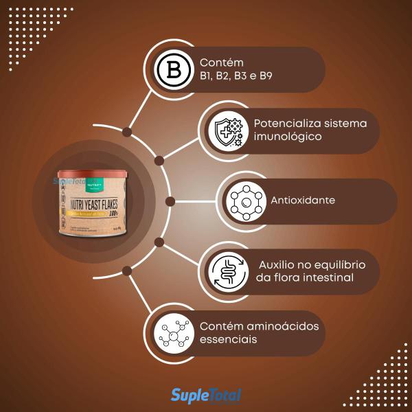 Nutri Yeast Flakes Levedura Nutricional Natural 100g Nutrify Imagem de Nutri Yeast Flakes Levedura Nutricional Natural 100g Nutrify
