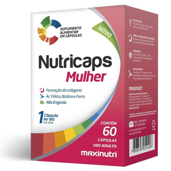 Imagem de Nutricaps Mulher 60 Cápsulas Maxinutri