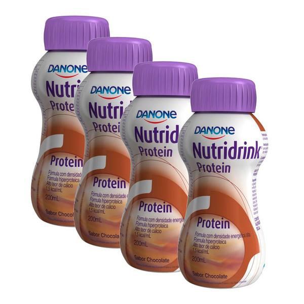 Imagem de Nutridrink Protein Chocolate 200ml  Kit com quatro unidades