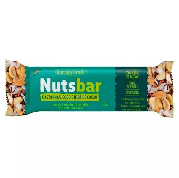 Imagem de Nuts Bar Castanhas Coco e Nibs de cacau display 20x25g - Banana brasil