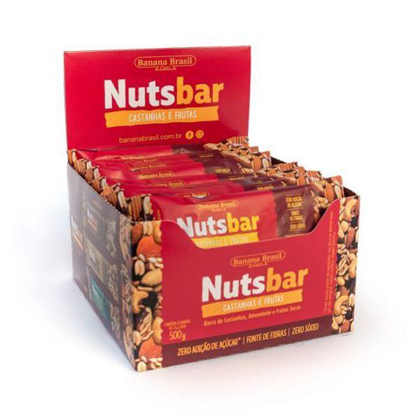 Nuts Bar Castanhas E Frutas Zero Açúcar Contendo 12 Unidades De 25g Cada - Banana Brasil Imagem de Nuts Bar Castanhas E Frutas Zero Açúcar Contendo 12 Unidades De 25g Cada