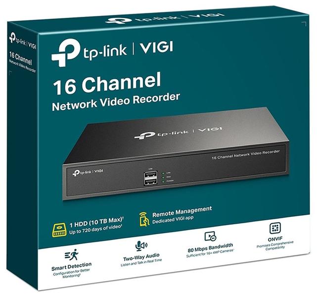 Imagem de NVR TP-Link CCTV Vigi NVR1016H com 16 Canais (Conexao para Rede)