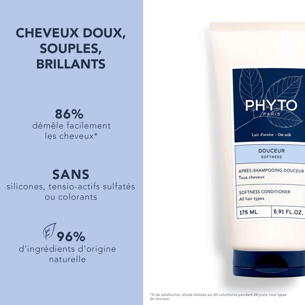 Imagem de O condicionador PHYTO PARIS SOFTNESS desembaraça e suaviza o cabelo