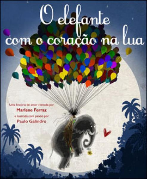 Imagem de O elefante com o coração na lua