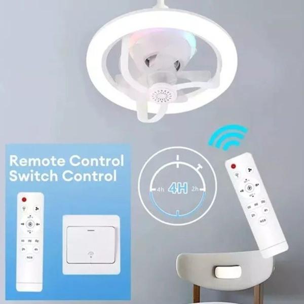 Imagem de O Melhor do Design com o Ventilador de Teto 50W com Luz RGB Integrada e Controle Remoto!