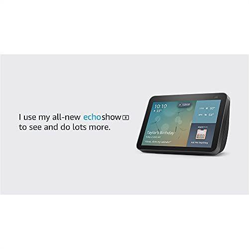 Imagem de O novo Echo Show 8 (2ª Geração, 2021 de lançamento)  Displ inteligente HD